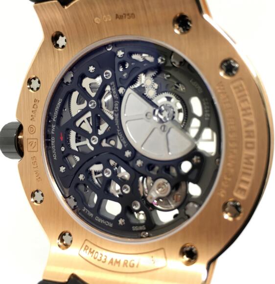 Richard Mille Replica Watch RM 033 Extra Flat Automatic Pink Gold